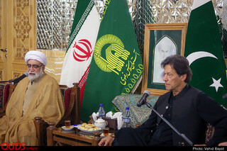 تشرف نخست وزیر پاکستان به حرم مطهر رضوی ودیدار با تولیت آستان قدس