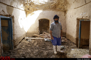 خسارات سیل در روستای چاله زرد سرخس