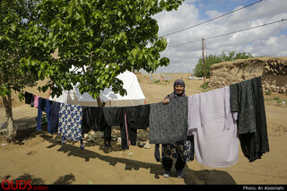 خسارات سیل در روستای چاله زرد سرخس