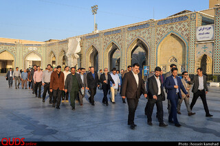 عطر افشانی مزار شهدا در سالروز شهادت شهید صارمی و روز خبرنگار