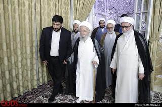دیدار جمعی از مراجع تقلید و علما با تولیت آستان قدس رضوی