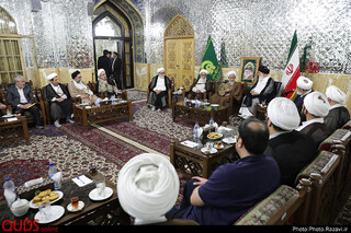 دیدار جمعی از مراجع تقلید و علما با تولیت آستان قدس رضوی