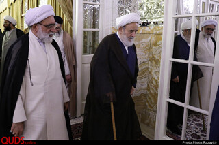 دیدار جمعی از مراجع تقلید و علما با تولیت آستان قدس رضوی