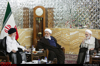 دیدار جمعی از مراجع تقلید و علما با تولیت آستان قدس رضوی