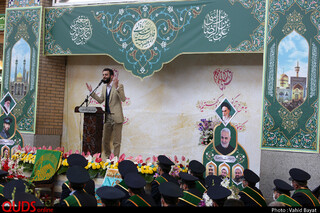 آیین خطبه خوانی در حرم حضرت معصومه سلام الله علیها در آغاز دهه کرامت