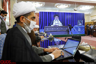 ارتباط تصویری رهبر معظم انقلاب با همایش سراسری قوه قضائیه