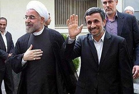 آماری که روحانی به رخ احمدینژاد کشید
روحانی و احمدی نژاد