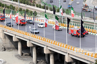 رژه خودرویی سازمان آتش نشانی مشهد