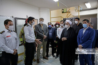 بازدید تولیت آستان قدس رضوی از آتش نشانی حرم مطهر