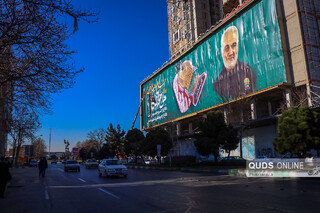 بزرگترین دیوارنگاره کشور منقش به تصویر خادم الرضا(علیه السلام) سردار شهید حاج قاسم سلیمانی