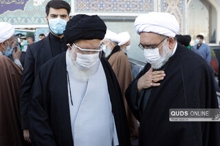 مراسم وداع با پیکر آیت الله مصباح یزدی(ره) در حرم مطهر رضوی