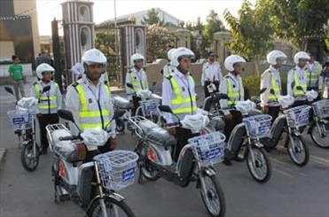 پلیس اصفهان موتورسیکلت های برقی را استارت زد 