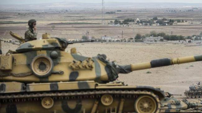 استقرار تانکهای ترکیه در نزدیکی مرزسوریه