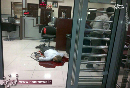 کشته شدن نگهبان بانک در لار+ عکس