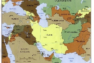 عکس نقشه کشورهای همسایه ایران