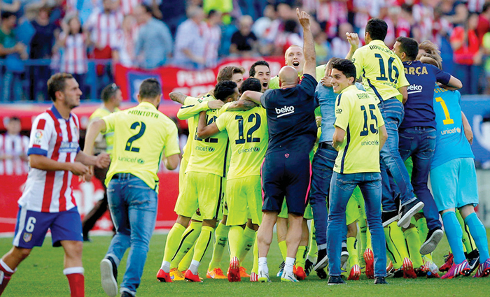  بارسلونا در مادرید قهرمان لالیگا شد