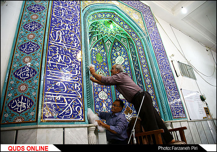مراسم غبارروبی نمادین مساجد مشهد برگزار شد