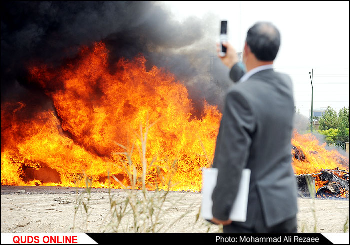  آتش زدن 100تن کالای قاچاق در تهران 