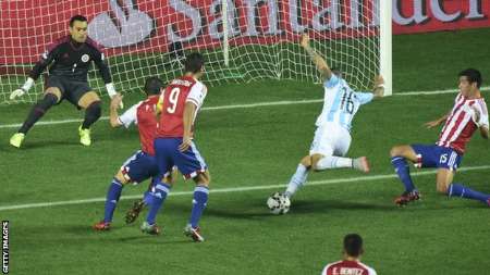 تیم ملی فوتبال آرژانتین درکوپا آمریکا با پیروزی پرگل بر پاراگوئه فینالیست شد