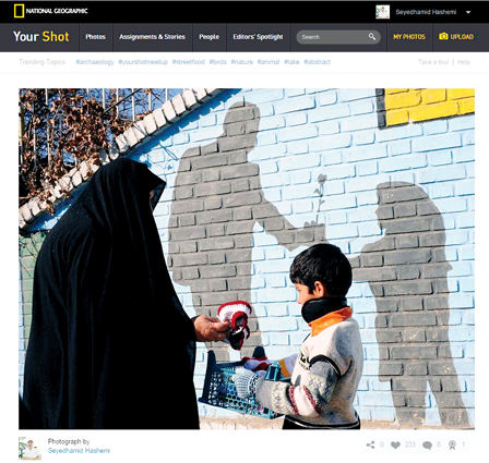 « عکاس  پایگاه خبری قدس ‌آنلاین» منتخب سایت نشنال جئوگرافی