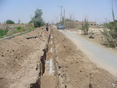 خط لوله آب انتقالي به استان یزد ، به شهرستان بهاباد رسيد 