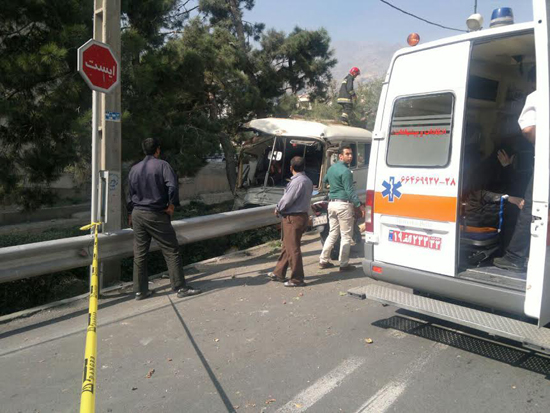 واژگونی خونبار اتوبوس در پایتخت+تصاویر 