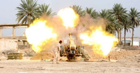 حمله توپخانه‎ای ارتش عراق به مقر داعش در الانبار/۱۵ تروریست به هلاکت رسیدند