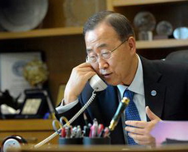 بان کی مون: سازمان ملل آماده بازسازی الرمادی است
