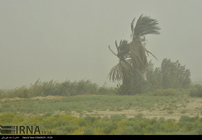 سرعت وزش باد در سیستان و بلوچستان به ۸۰ کیلومتر بر ساعت می رسد