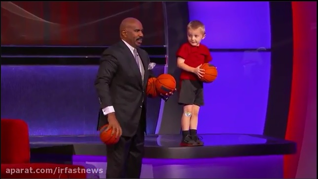 فیـلم / بسکتبالیست ۴ ساله همه را شگفت زده کرد