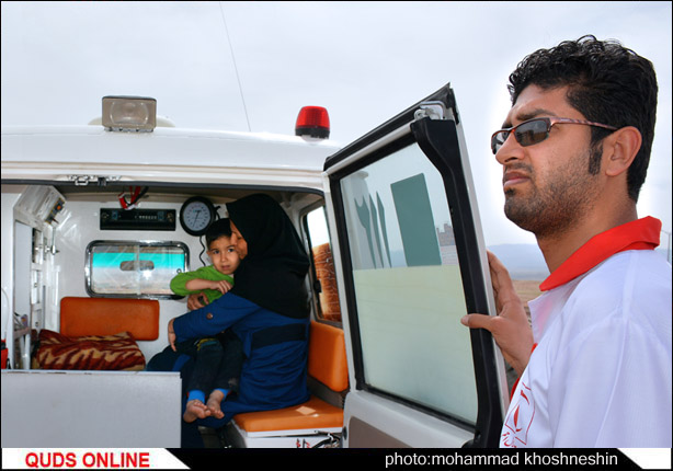 امدادرسانی به بیمار بدحال در محور مشهد-نیشابور