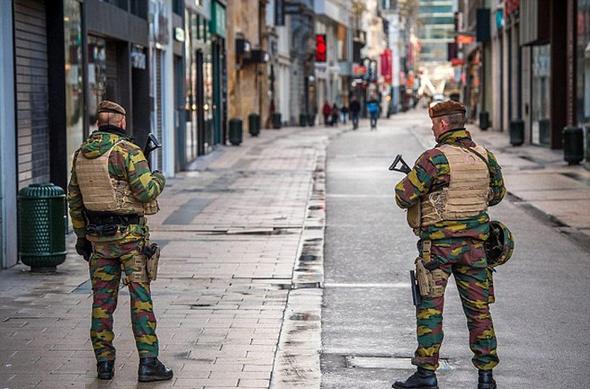  ترس و تدابیر امنیتی شدید در بروکسل 