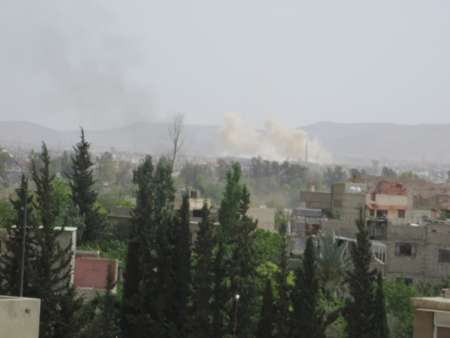 هم اکنون دو انفجار شدید شهر دمشق را لرزاند 