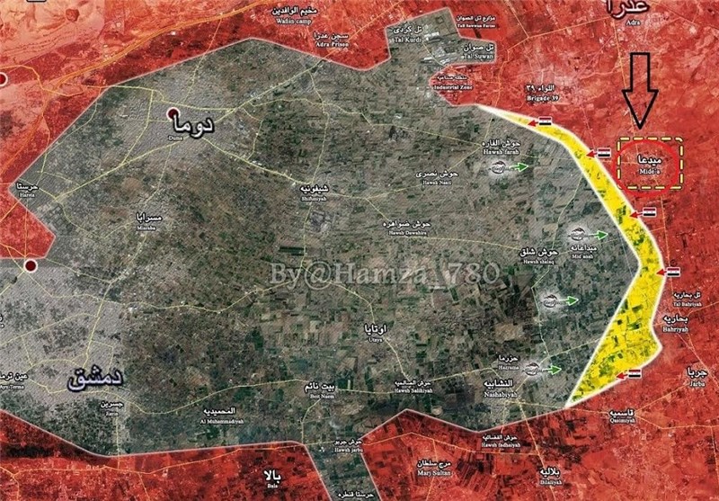 آزادسازی کامل «میدعا» در غوطه شرقی دمشق 