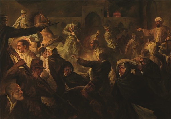 نقش قیام گوهرشاد توسط ۱۵ نقاش