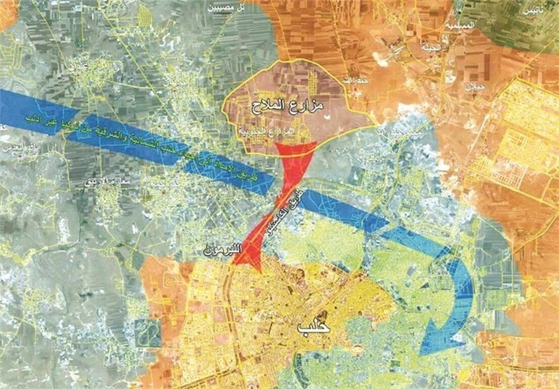 ارتش در آستانه منهدم کردن مکان حملات موشک به حلب / کامل‌تر شدن محاصره حلب لحظه به لحظه 