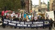 اعتراض لندنی‌ها به مرگ افراد در بازداشتگاه‌های پلیس انگلیس