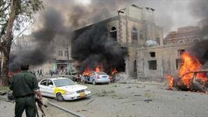 انفجار بمب در نمایشگاه جنبش انصارالله در شهر رداع یمن