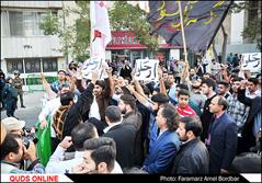تجمع جمعی از مردم مشهد مقابل کنسولگری عربستان در مشهد مقدس/گزارش تصویری