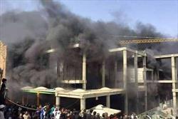 آتش سوزی در اطراف حرم امام علی (ع) تلفات نداشت + عکس