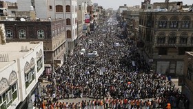 تظاهرات گسترده در صنعا در محکومیت ادامه تجاوزات عربستان
