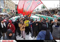 تشییع هفت شهید مدافع حرم در قم/گزارش تصویری