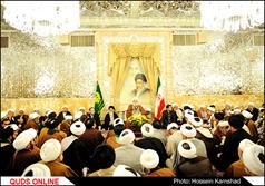 دیدار جمعی از علما و روحانیون مشهد مقدس با  آیت الله واعظ طبسی  / گزارش تصویری