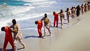 اعدام وحشیانه گروهی از مسیحیان به دست داعش+تصاویر