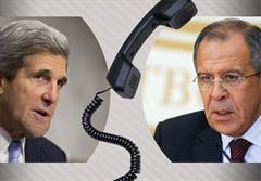 رایزنی تلفنی لاوروف و کری در مورد از سرگیری مذاکرات سوریه