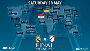 فینال لیگ قهرمانان اروپا به ساعت کشورهای مختلف + عکس