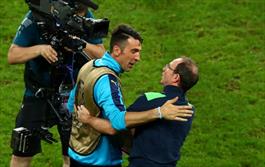 توجه رسانه ها به واکنش بوفون بعد از شکست ایتالیا