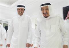 نماهای متفاوت از امیر قطر و شاه عربستان + تصاویر