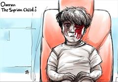 واکنش کارتونیست‌های جهان به مظلومیت کودکان سوری + تصاویر