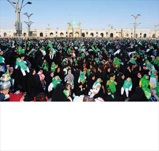 بزرگترین همایش شیرخوارگان حسینی در حرم رضوی